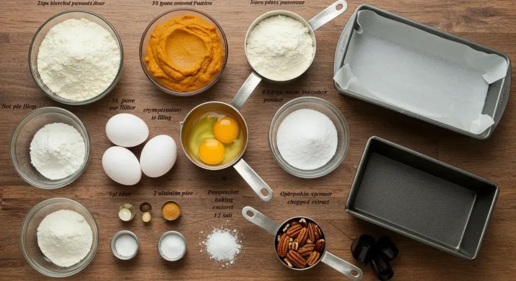 Keto Pumpkin Bread ingredients