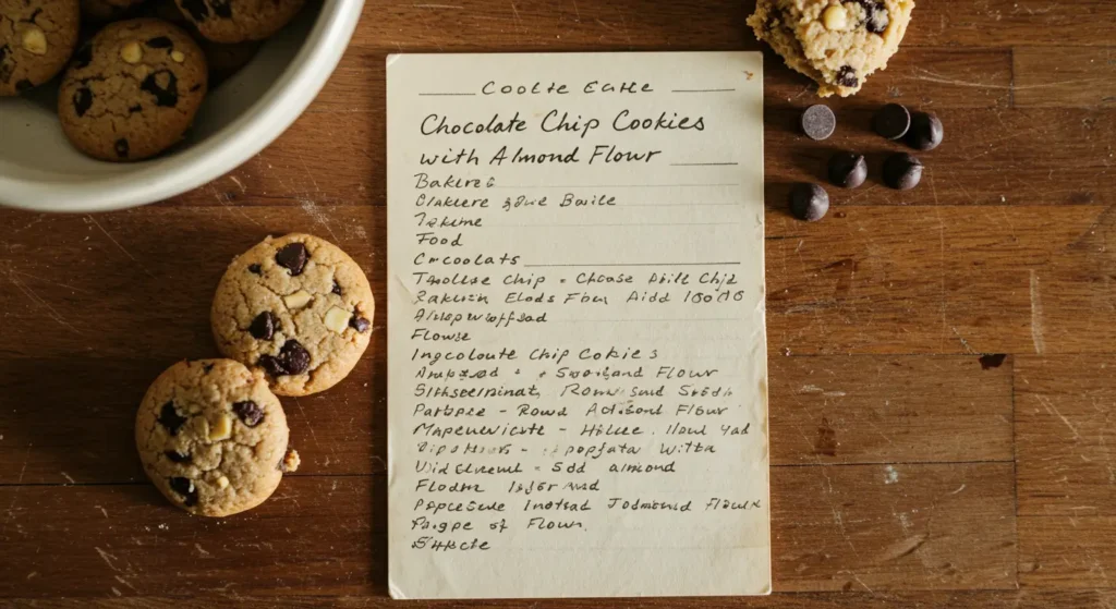 Almond flour chocolate chip cookies