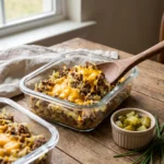 raw ingredients for keto cheeseburger cabbage skillet arranged before cooking