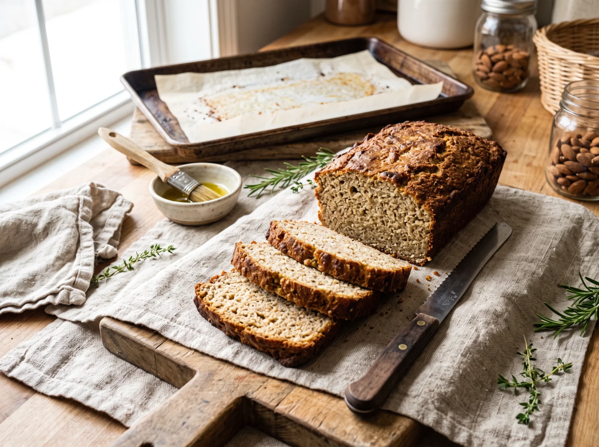 Cooking dairy free keto bread with olive oil