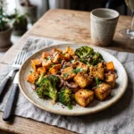 Crispy Sheet-Pan Tofu with Broccoli and Sweet Potato (20g Protein)