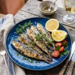 Greek Roasted Sardines with Lemon Garlic and Oregano